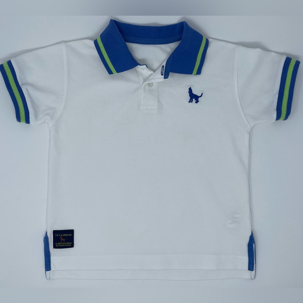 T.F. LAURENCE by FLORENCE EISEMAN: White, Short-Sleeve Polo Shirt, Size 4T